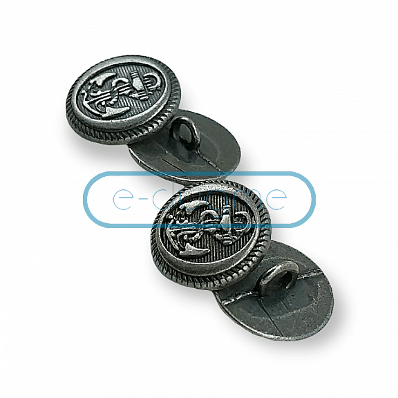Çapa Tasarımlı 15 mm - 24 Boy Metal Ayaklı Düğme ( E 1151 Büyüğü) E 1164