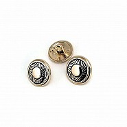 Gold Plated Blouse Shirt Jacket Cufflink 15 mm - 24 L E 118 MN V1