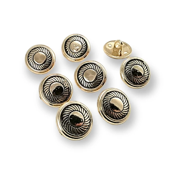 8pcs Button Set Gold Jacket Cufflinks 15 mm - 24 L E 118 SET8