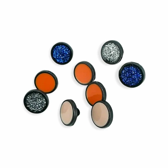 Mineli Bluz ve Gömlek Düğmesi Simli Metal Ayaklı Düğme 12 mm - 19 boy E 1304 MN