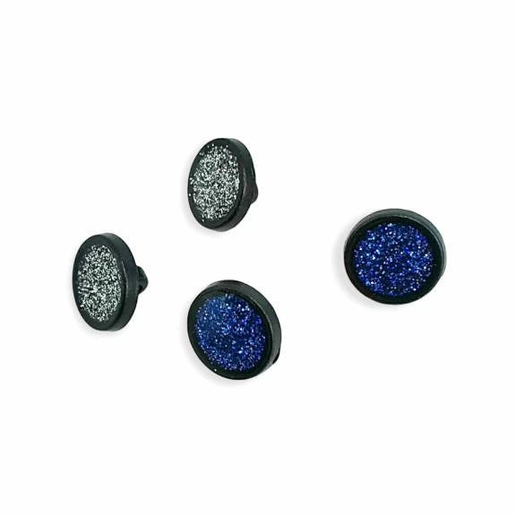 Mineli Bluz ve Gömlek Düğmesi Simli Metal Ayaklı Düğme 12 mm - 19 boy E 1304 MN