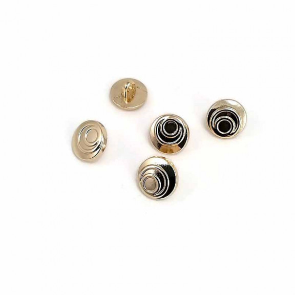 Mineli Altın Kaplama Bluz Gömlek Elbise ve Ceket Kol Düğmesi 12,5 mm - 20 boy E 1657 V2
