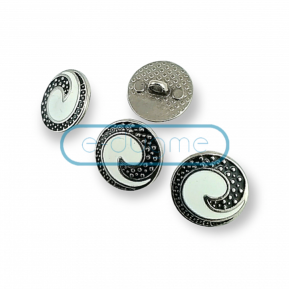 17 mm - 28 L Transparent Enameled Button Jacket and Coat Cufflinks E 1680