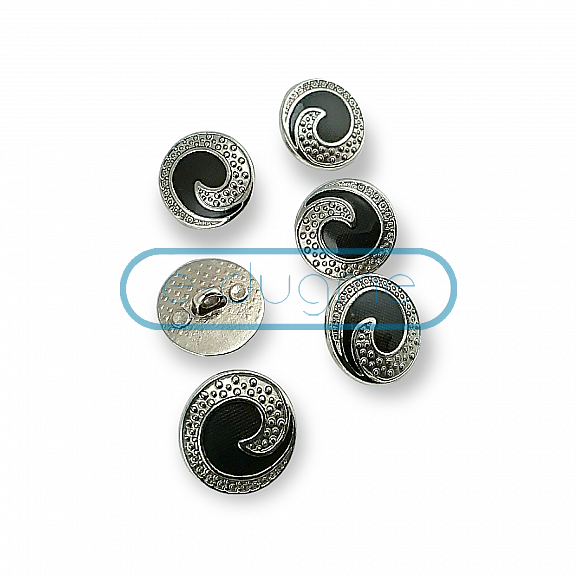 17 mm - 28 L Transparent Enameled Button Jacket and Coat Cufflinks E 1680