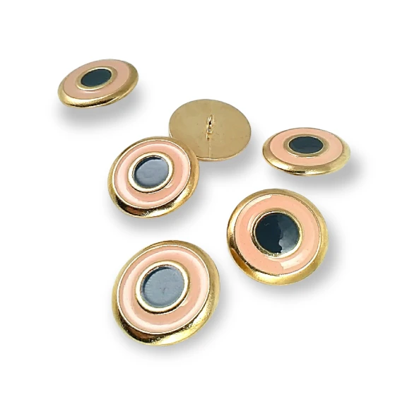 22 mm - 34 L Enamel Jacket and Coat Button Set of 8 Spring Colors E 1949 SET8 V2