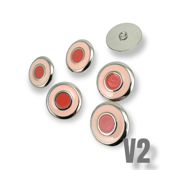 22 mm - 34 L Enamel Jacket and Coat Button Set of 8 Spring Colors E 1949 SET8 V2