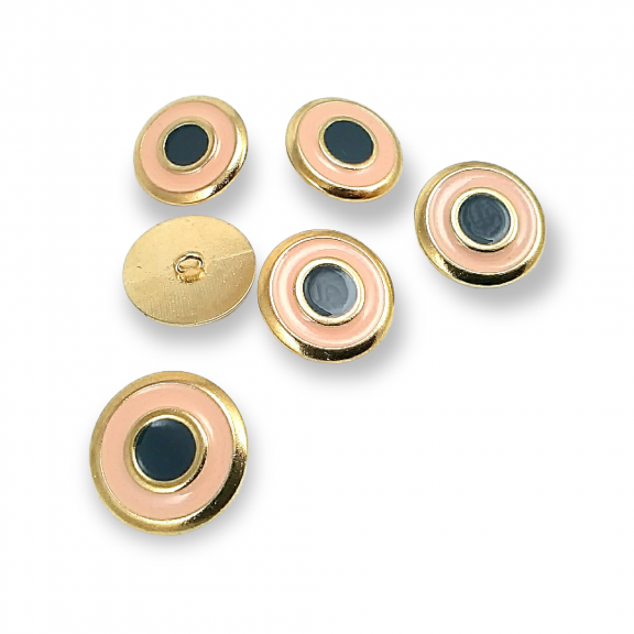 22 mm - 34 L Enamel Jacket and Coat Button Set of 8 Spring Colors E 1949 SET8 V2