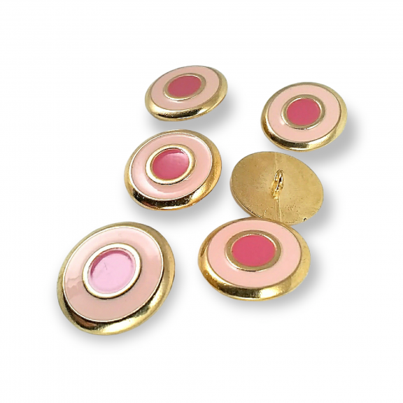22 mm - 34 L Enamel Jacket and Coat Button Set of 8 Spring Colors E 1949 SET8 V2