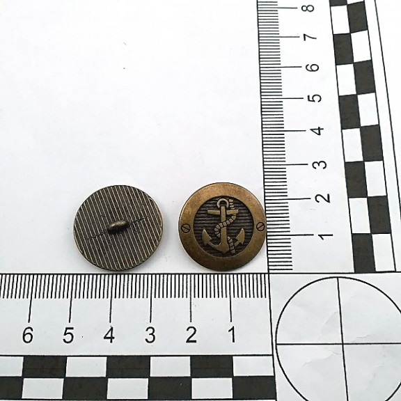 Ayaklı Düğme Gemi Çapası Tasarımlı 23 mm - 36 Boy Metal E 2043