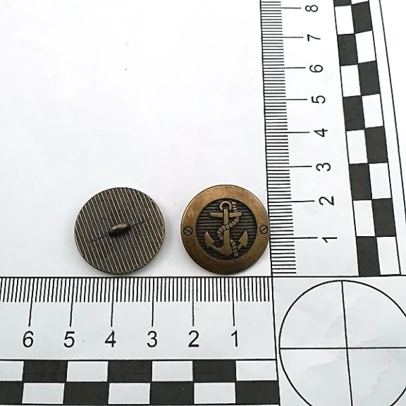 Ayaklı Düğme Gemi Çapası Tasarımlı 23 mm - 36 Boy Metal E 2043