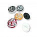 Enamel Shank Button Jacket Button 20 mm - 31 L Decorative Patterned Metal E 212 MC