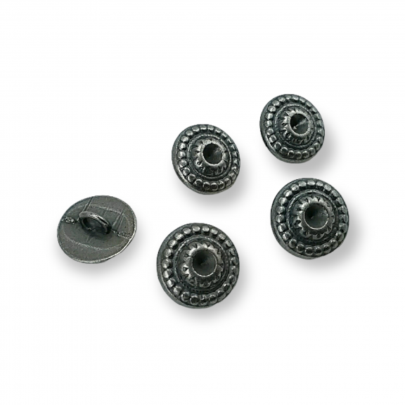 Ayaklı Düğme 14 mm - 22 boy Metal Taşlı Ve Kenarları Nokta Desenli E 236