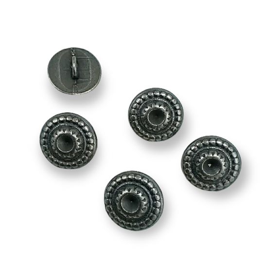 Ayaklı Düğme 14 mm - 22 boy Metal Taşlı Ve Kenarları Nokta Desenli E 236