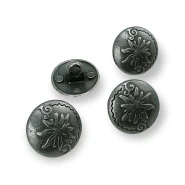 Ayaklı Düğme 15 mm - 24 boy Çiçek Desenli Metal E 331