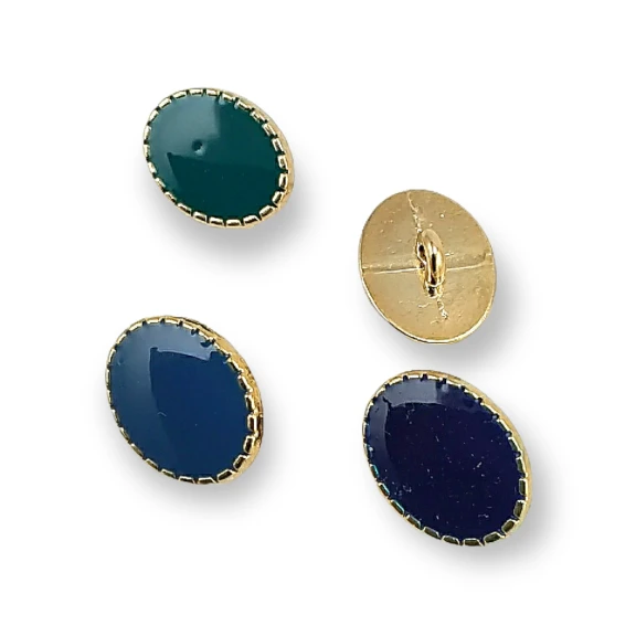 Gömlek ve Bluz Düğmesi 16 x 12 mm Mineli Ayaklı Düğme E 479