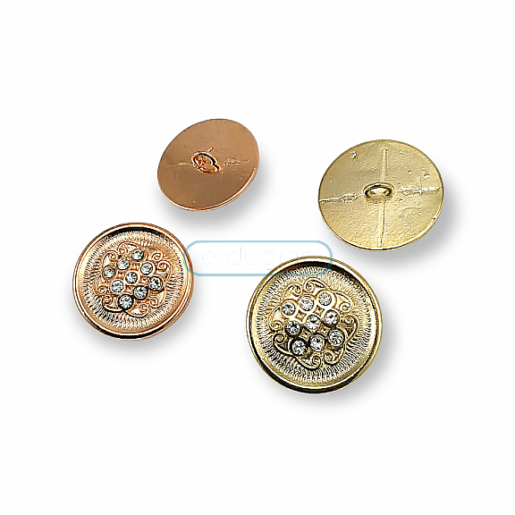 Taşlı Lüx Tasarıma Sahip 27 mm 44 Boy Metal Ceket Düğmesi E 561