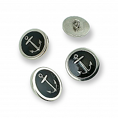 Enamel Button 20 mm - 32 L Blazer Jacket Button Ship Anchor Crest E 909 MN