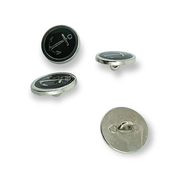 Mineli Düğme 20 mm - 32 boy Blazer Ceket Düğmesi Gemi Çapası Armalı E 909 MN