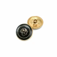 Altın Kaplama ve Mineli Blazer Ceket Düğmesi 21 mm - 32 boy E 965 V1