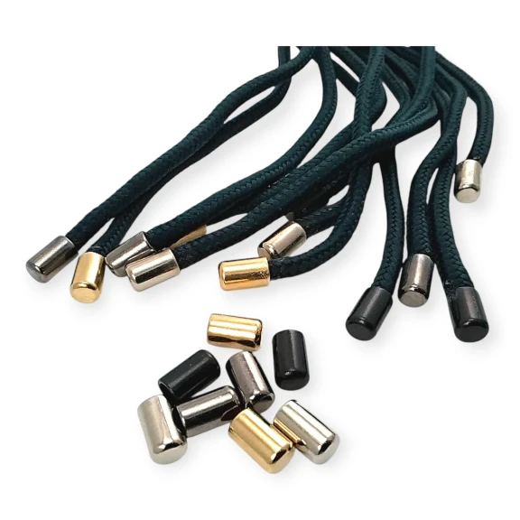 Metal Bağ Ucu Silindir Model 5,5 mm Kordon Girişli E 2049