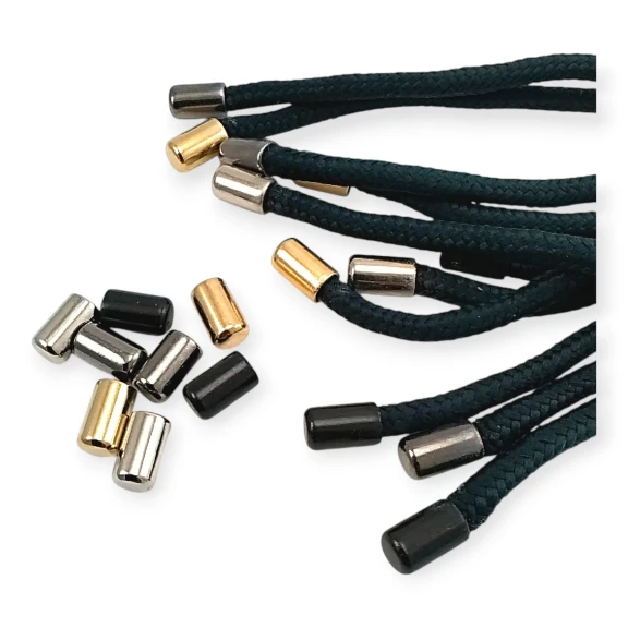 Metal Bağ Ucu Silindir Model 5,5 mm Kordon Girişli E 2049