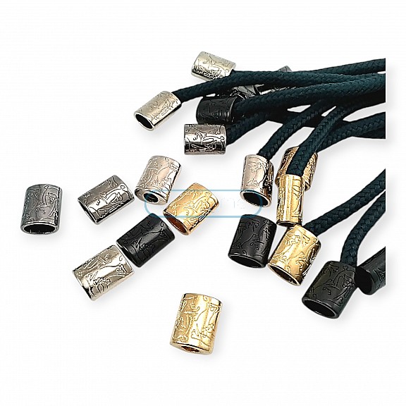 Metal Bağ Ucu 5 mm Kordon Girişli Desenli Ve Estetik Tasarımlı E 1107 Metal Bağ Ucu 5 mm Kordon Girişli Desenli Ve Estetik Tasarımlı E 1107