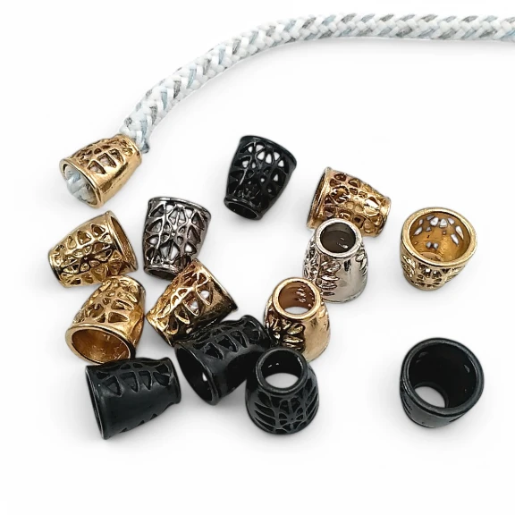 Metal Bağ Ucu Çan Model 6 mm Kordon Girişli Desenli Ve Estetik Tasarımlı E 1173