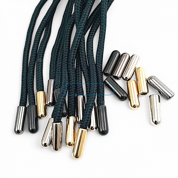 Metal Bağ Ucu Kalın - Silindir Model 4,8 mm Kordon Girişli E 1333