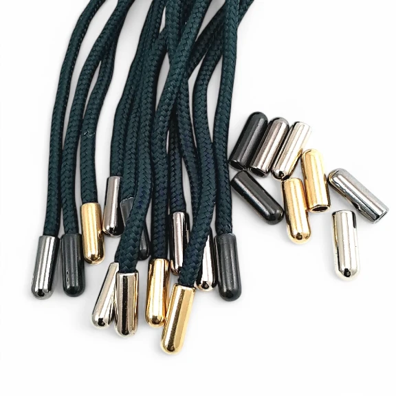 Metal Bağ Ucu Kalın - Silindir Model 4,8 mm Kordon Girişli E 1333