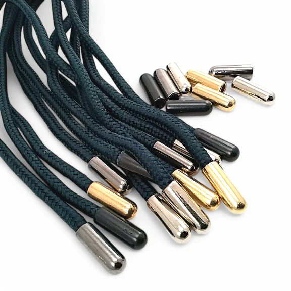 Metal Bağ Ucu Kalın - Silindir Model 4,8 mm Kordon Girişli E 1333