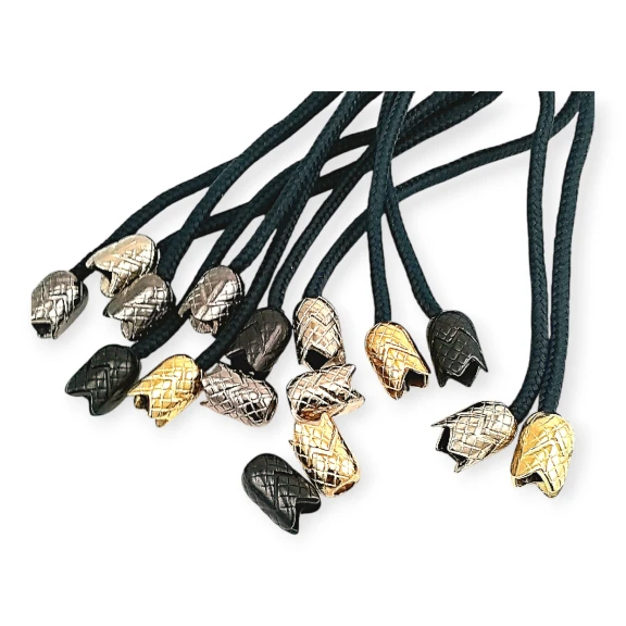 Metal Bağ Ucu Lale Model 6 mm Kordon Girişli Desenli Ve Estetik Tasarımlı E 1464