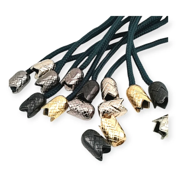 Metal Bağ Ucu Lale Model 6 mm Kordon Girişli Desenli Ve Estetik Tasarımlı E 1464