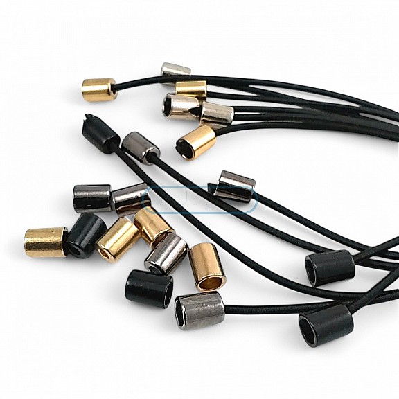 Metal Bağ Ucu Silindir Model 4 mm Kordon Girişli E 2062