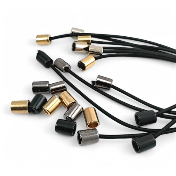 Metal Bağ Ucu Silindir Model 4 mm Kordon Girişli E 2062