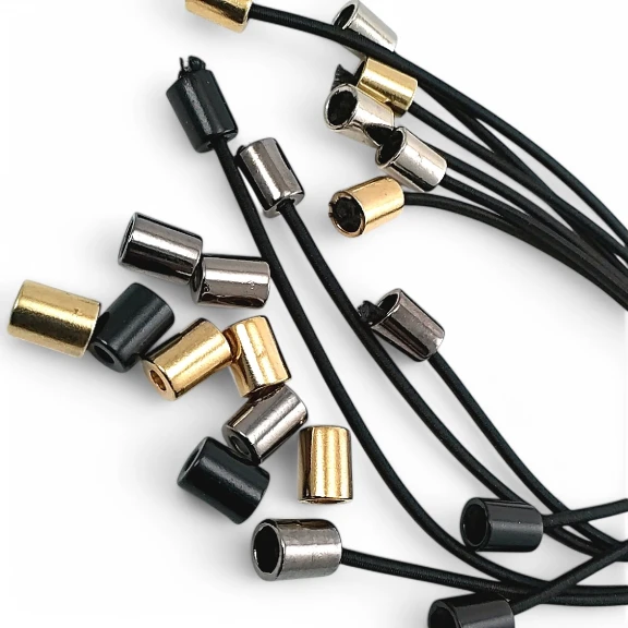 Metal Bağ Ucu Silindir Model 4 mm Kordon Girişli E 2062