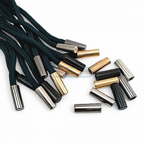 Metal Bağ Ucu 5,5 mm Kordon Girişli Silindir Model - Büyük Boy E 2232