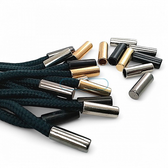 Metal Bağ Ucu 5,5 mm Kordon Girişli Silindir Model - Büyük Boy E 2232