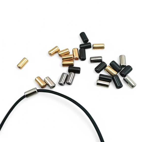 Silindir Model Metal Bağ Ucu 3,5 mm Kordon Girişli Küçük Boy E 2276