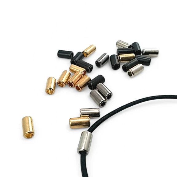 Silindir Model Metal Bağ Ucu 3,5 mm Kordon Girişli Küçük Boy E 2276