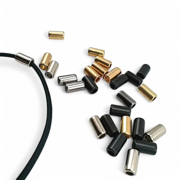 Silindir Model Metal Bağ Ucu 3,5 mm Kordon Girişli Küçük Boy E 2276