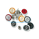 19 mm 30 Size Snap Button Cup Crown Logo 54 System Set of 4 E 1448