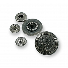 19 mm 30 Size Snap Button Cup Crown Logo 54 System Set of 4 E 1448