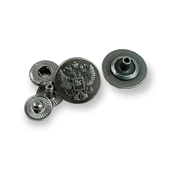 Arma Desenli Ceket Çıt Çıt Düğme 17 mm - 27 Boy 54 Sistem 4 lü Takım E 1492