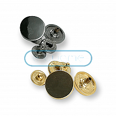 Flat Coin Type Snap Button 17 mm - 28 Size 54 System Set of 4 E 1717