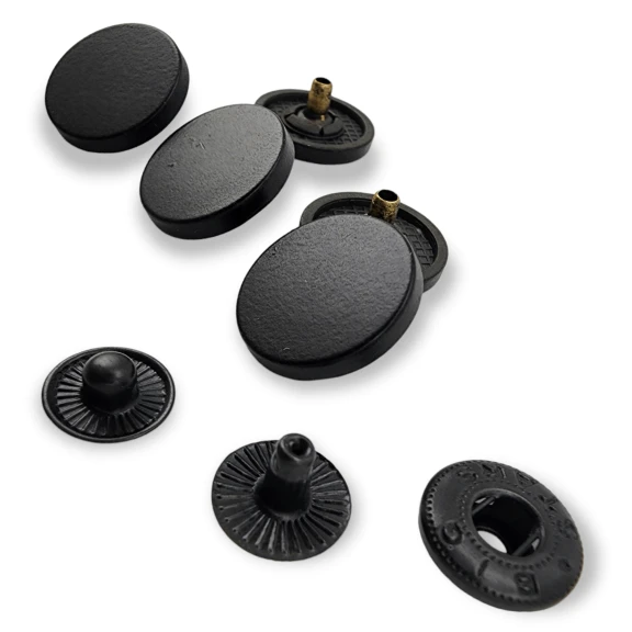 Düz Para Tipi Çıt Çıt Düğme 17 mm - 28 Boy 54 Sistem 4 lü Takım E 1717