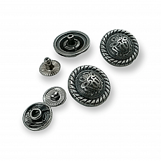 Snap Fasteners 17 mm - 27L - 11,16" Snap Buttons For Coats 54 System Set of 4 E 512