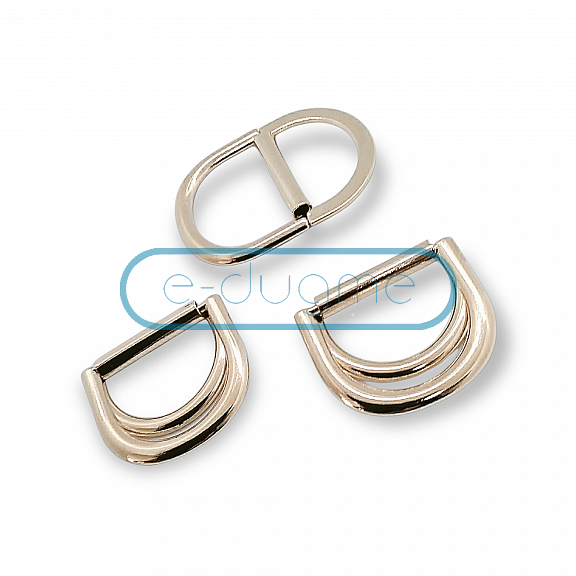 3 cm Double Ring D Buckle Belt and Adjustment Buckle Metal E 1991