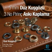NO 3 Pirinç Düz Kuşgözü 5 mm Premium Kalite EPR0003