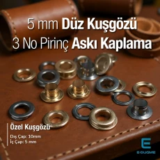 NO 3 Pirinç Düz Kuşgözü 5 mm Premium Kalite EPR0003