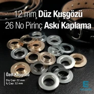 NO 26 Pirinç Düz Kuşgözü 12 mm Premium Kalite EPR0026